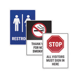 Surface Safe Removable Label Safety Signs, Inkjet-laser Printers, 8 X 8, White, 15-pack