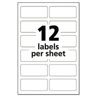 Durable Permanent Multi-surface Id Labels, Inkjet-laser Printers, 0.75 X 1.75, White, 12-sheet, 10 Sheets-pack