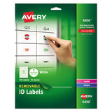 Removable Multi-use Labels, Inkjet-laser Printers, 1" Dia., White, 63-sheet, 15 Sheets-pack