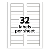 Durable Permanent Id Labels With Trueblock Technology, Laser Printers, 0.63 X 3, White, 32-sheet, 50 Sheets-pack