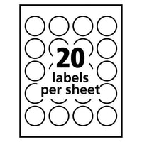 Round Print-to-the Edge Labels With Surefeed And Easypeel, 1.67" Dia, Glossy Clear, 500-pk