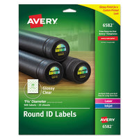 Round Print-to-the Edge Labels With Surefeed And Easypeel, 1.67" Dia, Glossy Clear, 500-pk