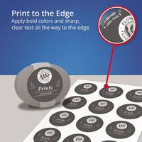 Round Print-to-the Edge Labels With Surefeed And Easypeel, 1.67" Dia, Glossy Clear, 500-pk