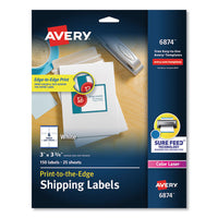 Vibrant Laser Color-print Labels W- Sure Feed, 2 X 3 3-4, White, 200-pk