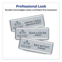 The Mighty Badge Name Badge Inserts, 1 X 3, Clear, Laser, 20-sheet, 5 Sheets-pack