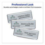 The Mighty Badge Name Badge Inserts, 1 X 3, Clear, Laser, 20-sheet, 5 Sheets-pack