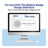 The Mighty Badge Name Badge Inserts, 1 X 3, Clear, Laser, 20-sheet, 5 Sheets-pack