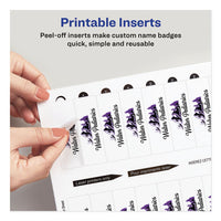 The Mighty Badge Name Badge Inserts, 1 X 3, Clear, Laser, 20-sheet, 5 Sheets-pack