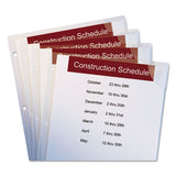 Three-hole Punched Corner Lock Plastic Sleeves, 11 3-4 X 9 1-2, Clear, 4-pack