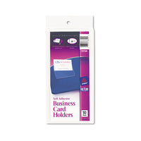 Self-adhesive Top-load Business Card Holders, 3.5 X 2, Clear, 10-pack