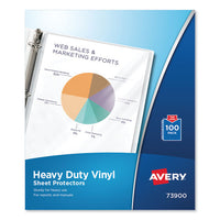 Top-load Vinyl Sheet Protectors, Heavy Gauge, Letter, Clear, 100-box