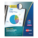 Top-load Poly Sheet Protectors, Heavy Gauge, Letter, Diamond Clear, 100-box