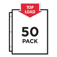 Top-load Poly Sheet Protectors, Super Heavy Gauge, Letter, Nonglare, 50-box