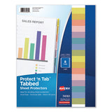 Protect 'n Tab Top-load Clear Sheet Protectors W-eight Tabs, Letter