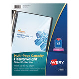 Multi-page Top-load Sheet Protectors, Heavy Gauge, Letter, Clear, 25-pack