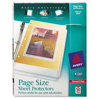 Top-load Poly 3-hole Punched Sheet Protectors, Letter, Diamond Clear, 50-box