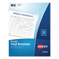 Top-load Clear Vinyl Envelopes W-thumb Notch, 4 X 6, Clear, 10-pack
