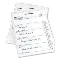 Job Ticket Holders, Heavy Gauge Vinyl, 9 X 12, Clear, 10-pack