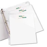 Binder Pockets, 3-hole Punched, 9 1-4 X 11, Clear, 5-pack