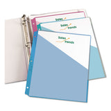 Binder Pockets, 3-hole Punched, 9 1-4 X 11, Clear, 5-pack