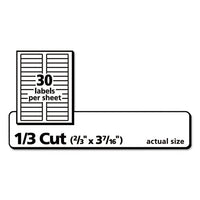 Permanent Trueblock File Folder Labels With Sure Feed Technology, 0.66 X 3.44, White, 30-sheet, 60 Sheets-box