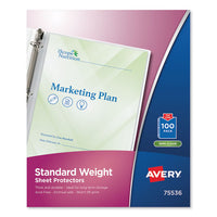 Top-load Sheet Protector, Standard, Letter, Semi-clear, 100-box
