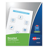 Top-load Recycled Polypropylene Sheet Protector, Semi-clear, 100-box