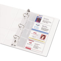 Business Card Binder Pages, 2 X 3 1-2, 8 Cards-sheet, 5 Pages-pack