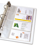 Business Card Binder Pages, 2 X 3 1-2, 8 Cards-sheet, 5 Pages-pack