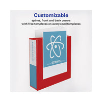 Heavy-duty View Binder With Durahinge And One Touch Ezd Rings, 3 Rings, 1.5" Capacity, 11 X 8.5, Red