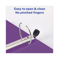 Heavy-duty View Binder With Durahinge And One Touch Ezd Rings, 3 Rings, 1" Capacity, 11 X 8.5, Purple