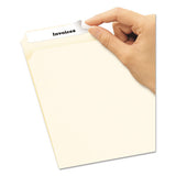 Removable File Folder Labels With Sure Feed Technology, 0.66 X 3.44, White, 30-sheet, 25 Sheets-pack