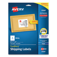 Shipping Labels W- Trueblock Technology, Inkjet Printers, 3.33 X 4, White, 6-sheet, 25 Sheets-pack