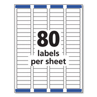 Easy Peel White Address Labels W- Sure Feed Technology, Inkjet Printers, 0.5 X 1.75, White, 80-sheet, 25 Sheets-pack