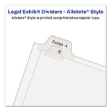 Preprinted Legal Exhibit Side Tab Index Dividers, Allstate Style, 25-tab, Exhibit 1 To Exhibit 25, 11 X 8.5, White, 1 Set