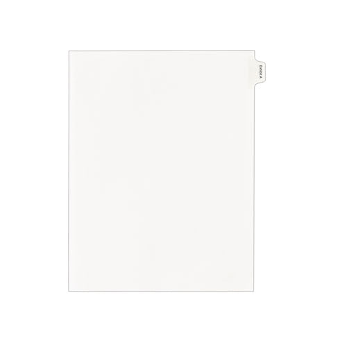 Allstate-style Legal Side Tab Dividers, Exhibit M, Letter, White, 25-pack