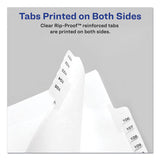 Preprinted Legal Exhibit Side Tab Index Dividers, Allstate Style, 26-tab, J, 11 X 8.5, White, 25-pack