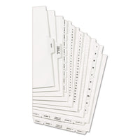 Preprinted Legal Exhibit Side Tab Index Dividers, Allstate Style, 25-tab, 151 To 175, 11 X 8.5, White, 1 Set