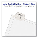 Preprinted Legal Exhibit Side Tab Index Dividers, Allstate Style, 10-tab, 4, 11 X 8.5, White, 25-pack