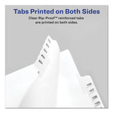 Preprinted Legal Exhibit Side Tab Index Dividers, Allstate Style, 10-tab, 5, 11 X 8.5, White, 25-pack