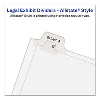 Preprinted Legal Exhibit Side Tab Index Dividers, Allstate Style, 10-tab, 5, 11 X 8.5, White, 25-pack