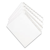 Preprinted Legal Exhibit Side Tab Index Dividers, Allstate Style, 10-tab, 5, 11 X 8.5, White, 25-pack