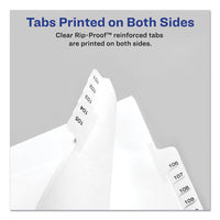 Preprinted Legal Exhibit Side Tab Index Dividers, Allstate Style, 10-tab, 11, 11 X 8.5, White, 25-pack