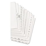 Preprinted Legal Exhibit Side Tab Index Dividers, Allstate Style, 10-tab, 13, 11 X 8.5, White, 25-pack