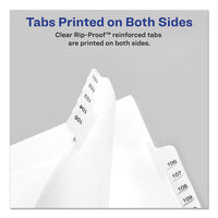 Preprinted Legal Exhibit Side Tab Index Dividers, Allstate Style, 10-tab, 13, 11 X 8.5, White, 25-pack