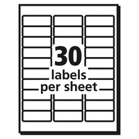 Vibrant Inkjet Color-print Labels W- Sure Feed, 1 X 2 5-8, Matte White, 600-pk