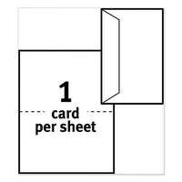 Half-fold Greeting Cards, Inkjet, 5 1-2 X 8.5, Matte White, 30-box W-envelopes