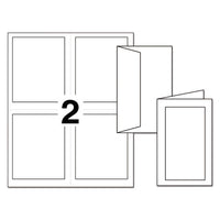 Embossed Note Cards, Inkjet, 4 1-4 X 5 1-2, Matte Ivory, 60-pk W-envelopes