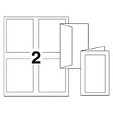 Embossed Note Cards, Inkjet, 4 1-4 X 5 1-2, Matte Ivory, 60-pk W-envelopes