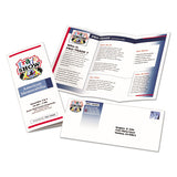 Tri-fold Brochures, 92 Bright, 83lb, 8.5 X 11, Matte White, 100-pack